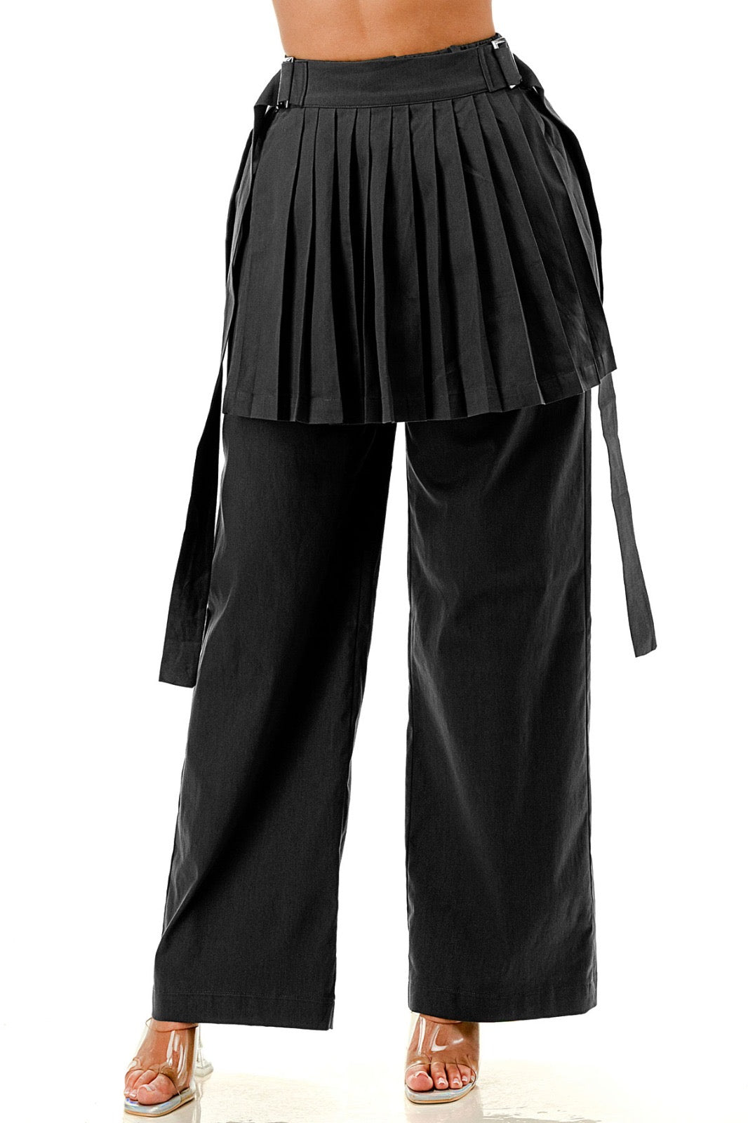 Pantalón con faldón plisado