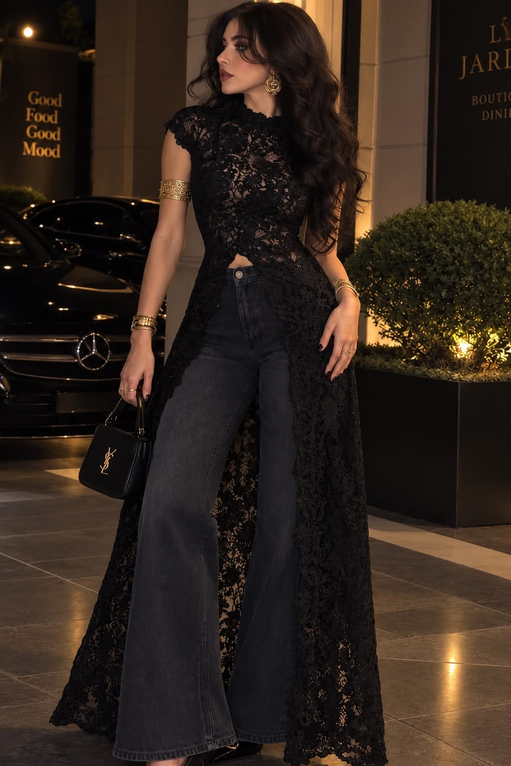 Maxi blusa encaje