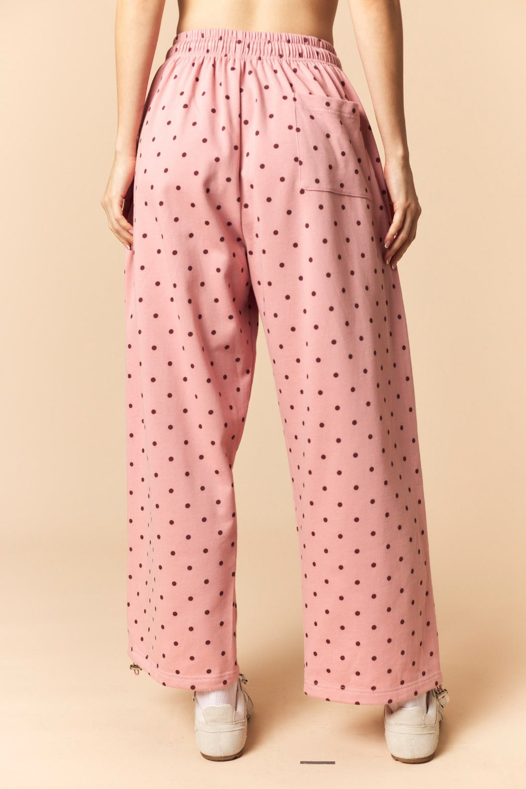Pantalón polka dots tobillos jareta