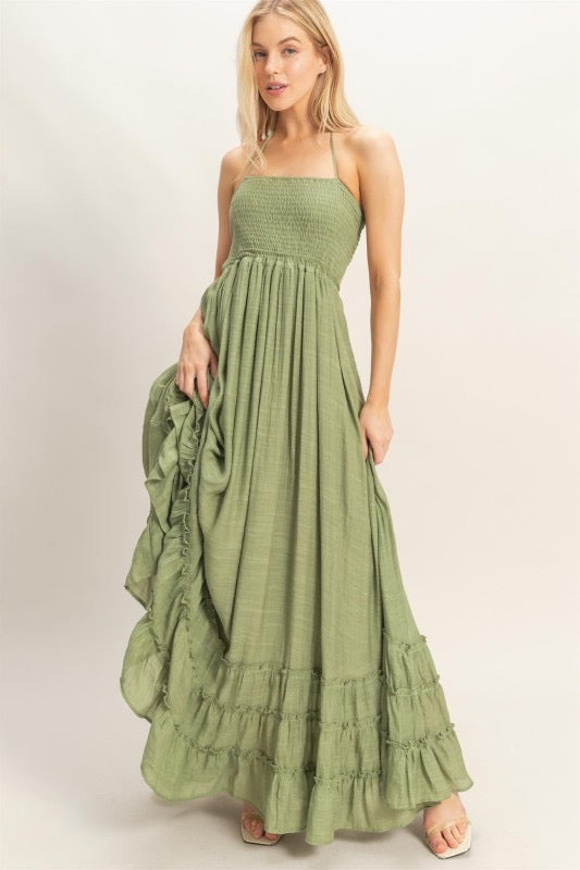 Vestido boho pecho elástico