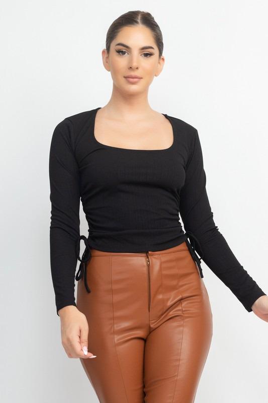 Blusa jaretas laterales Negra
