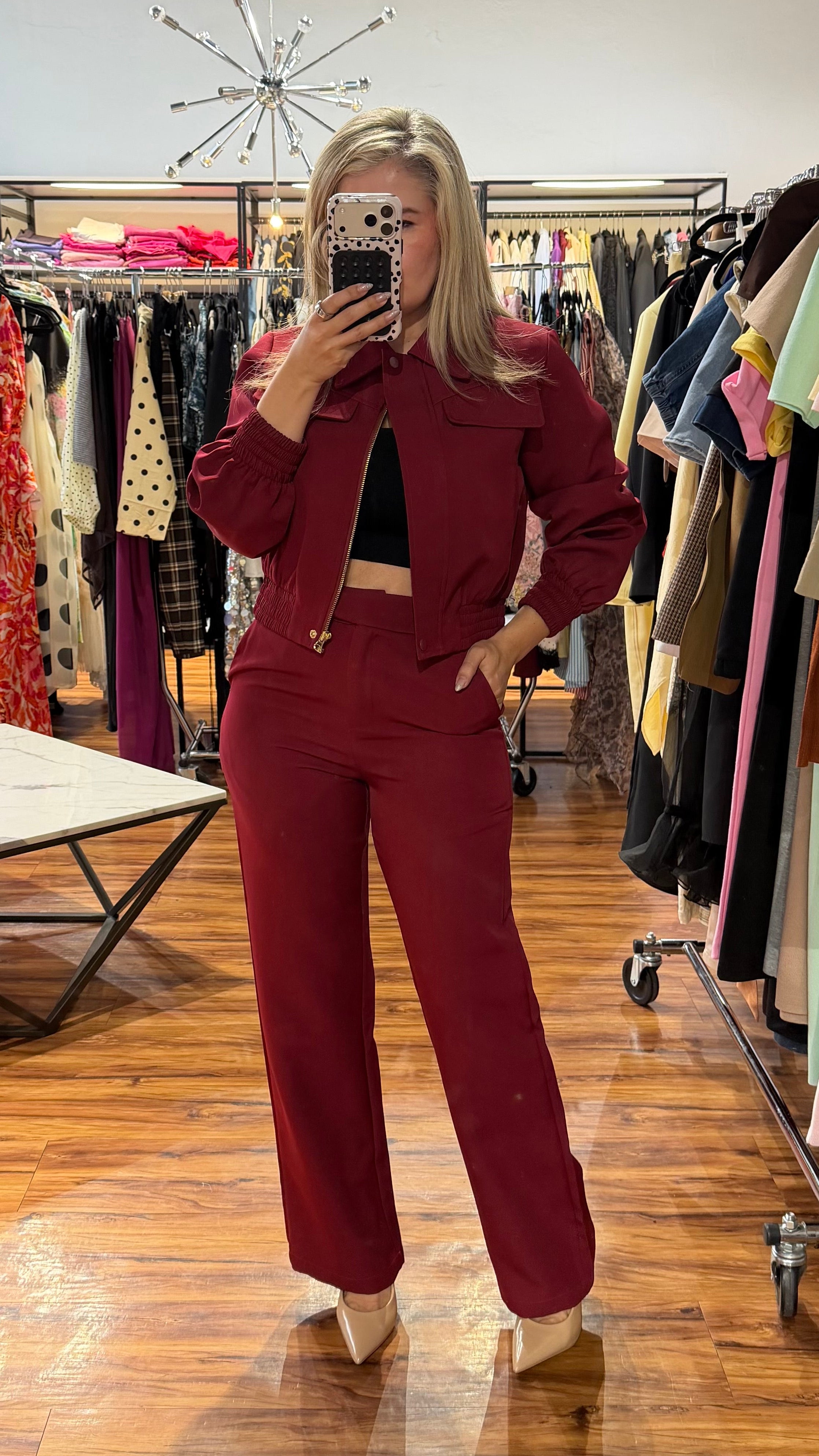 Set Pantalón sastre y Chamarra bomber