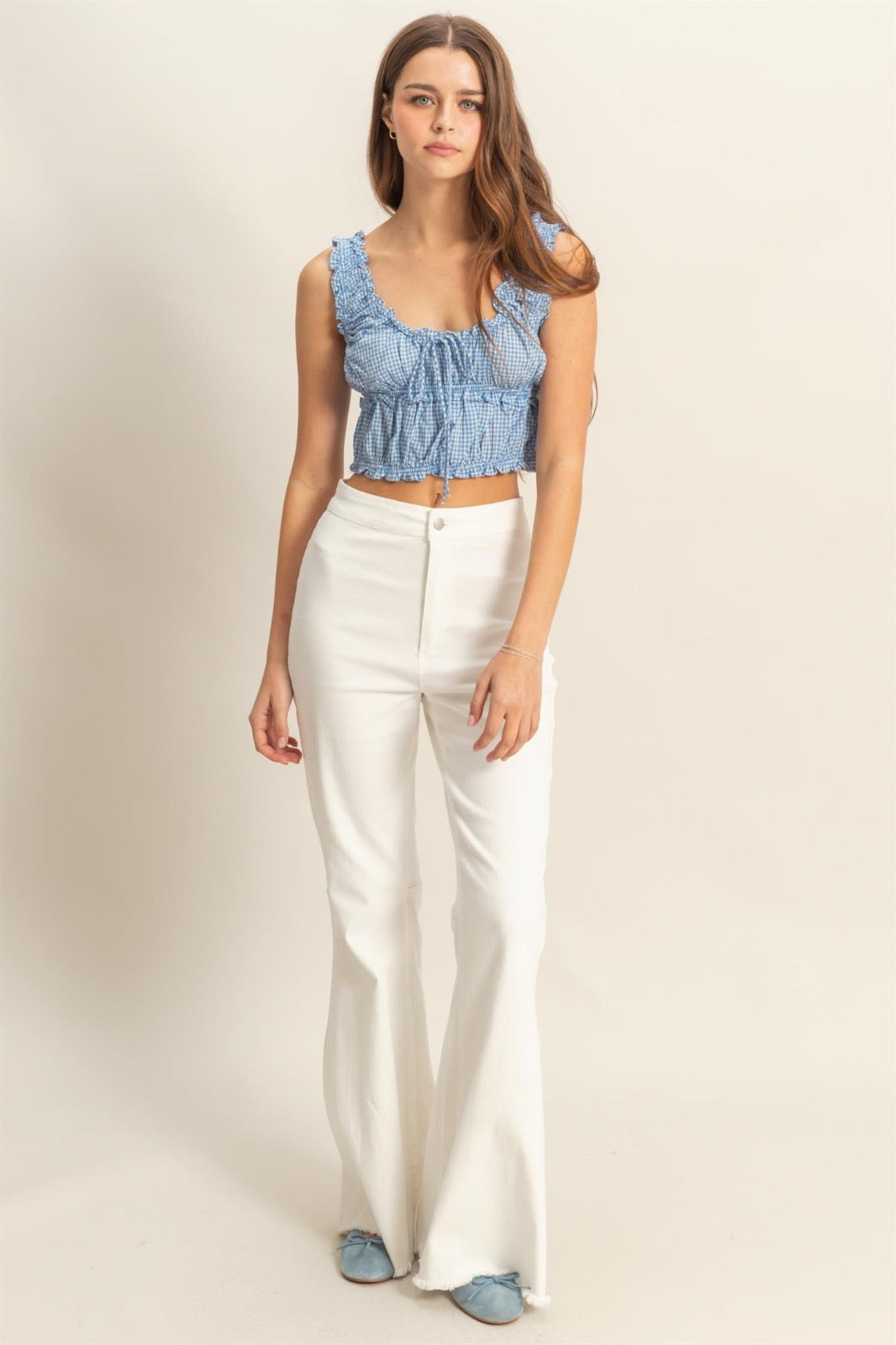 Jeans campana Denim Blanco