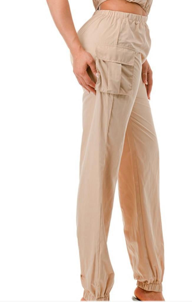 Jumpsuit cargo cut-out Kaki