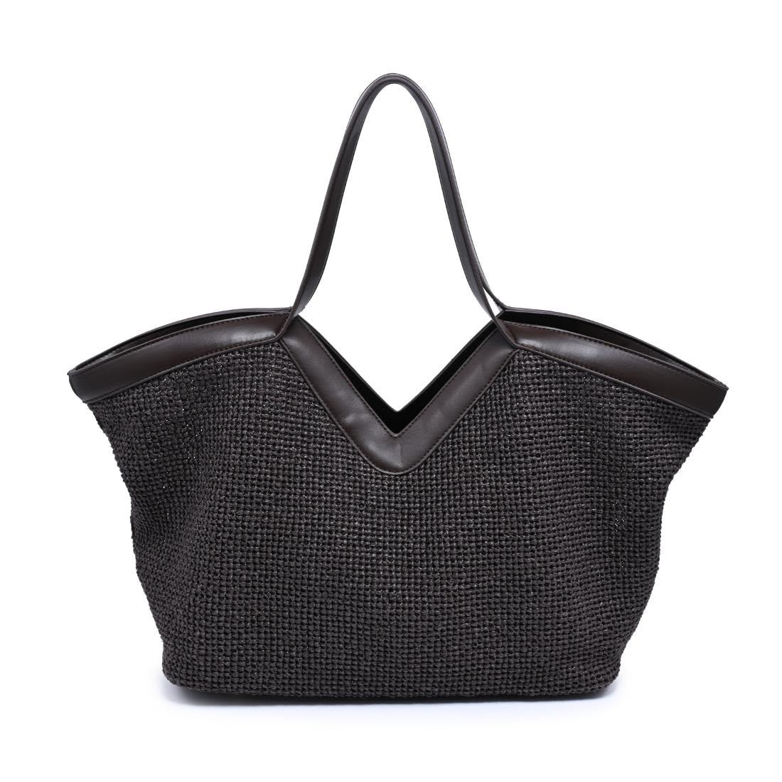 Bolso shopper rafia con pouch