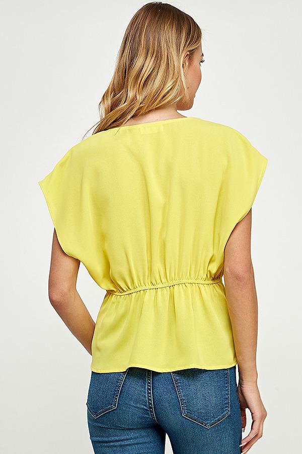 Blusa ligera nudo Lime
