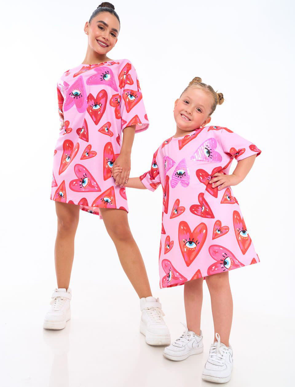 T-Shirt Dress Mommy & Me Corazones