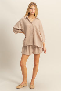 Fashion Styled Set Short y Camisa lino Moka