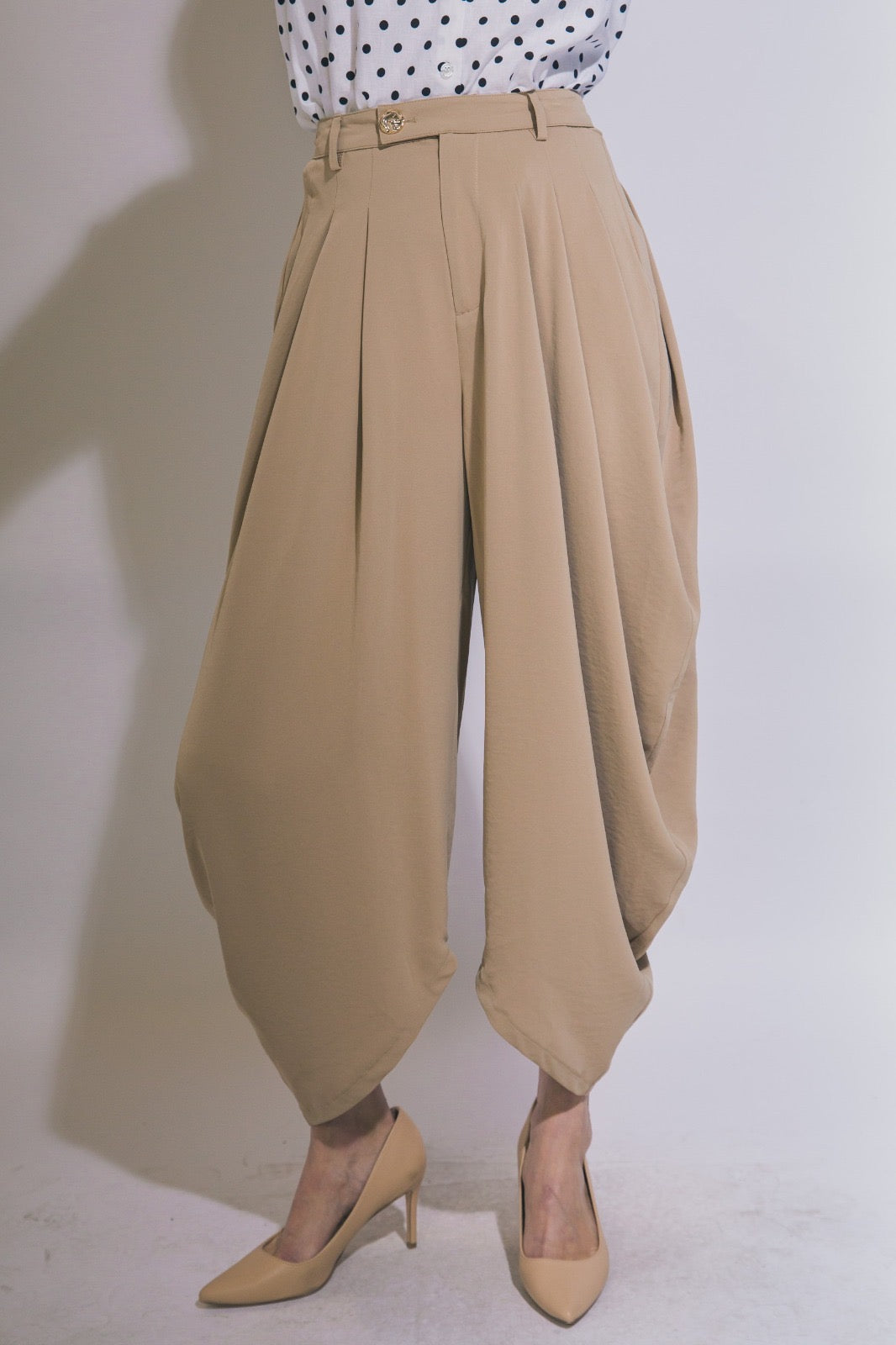Pantalón globo pinzas