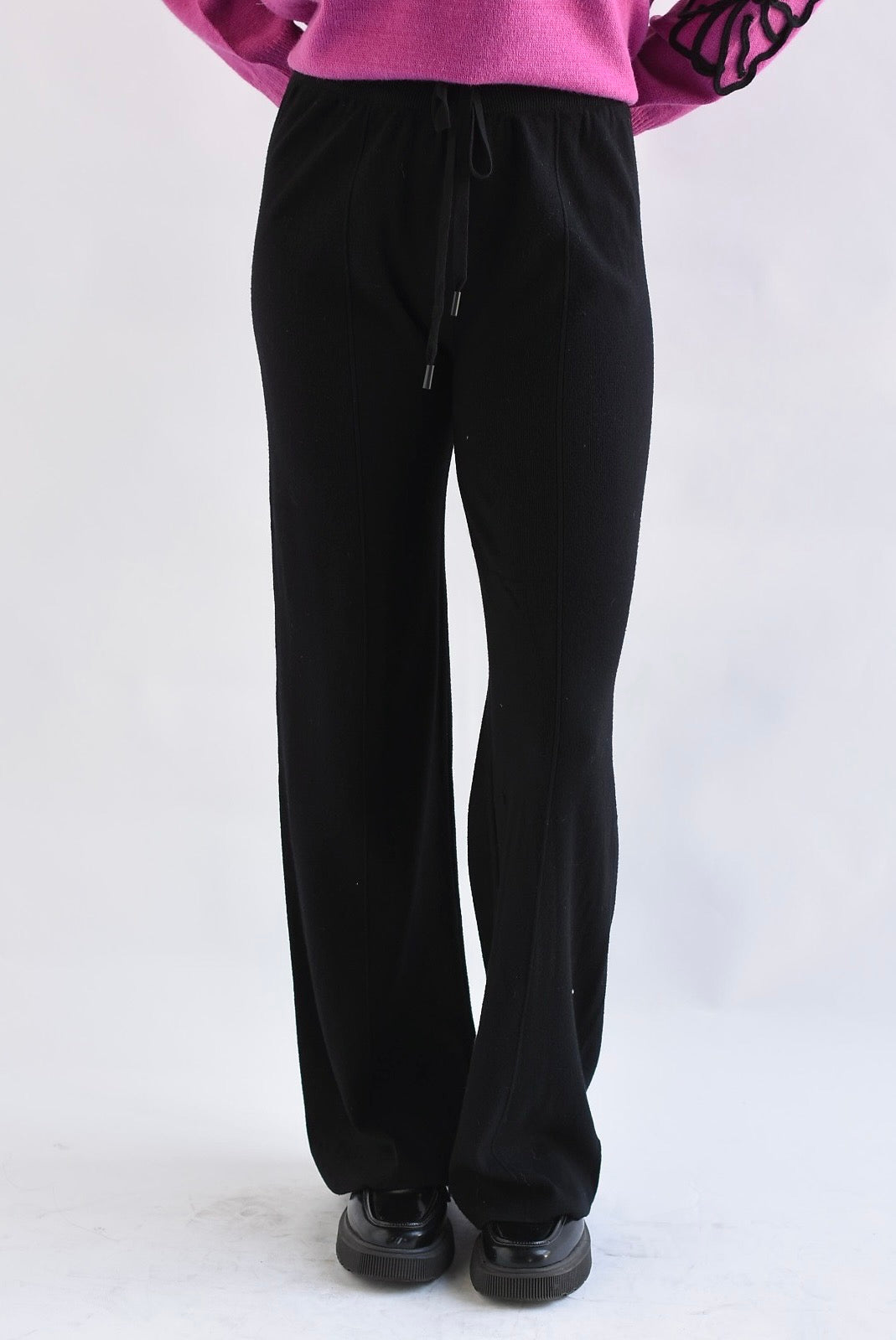 Pantalón de punto jareta Negro