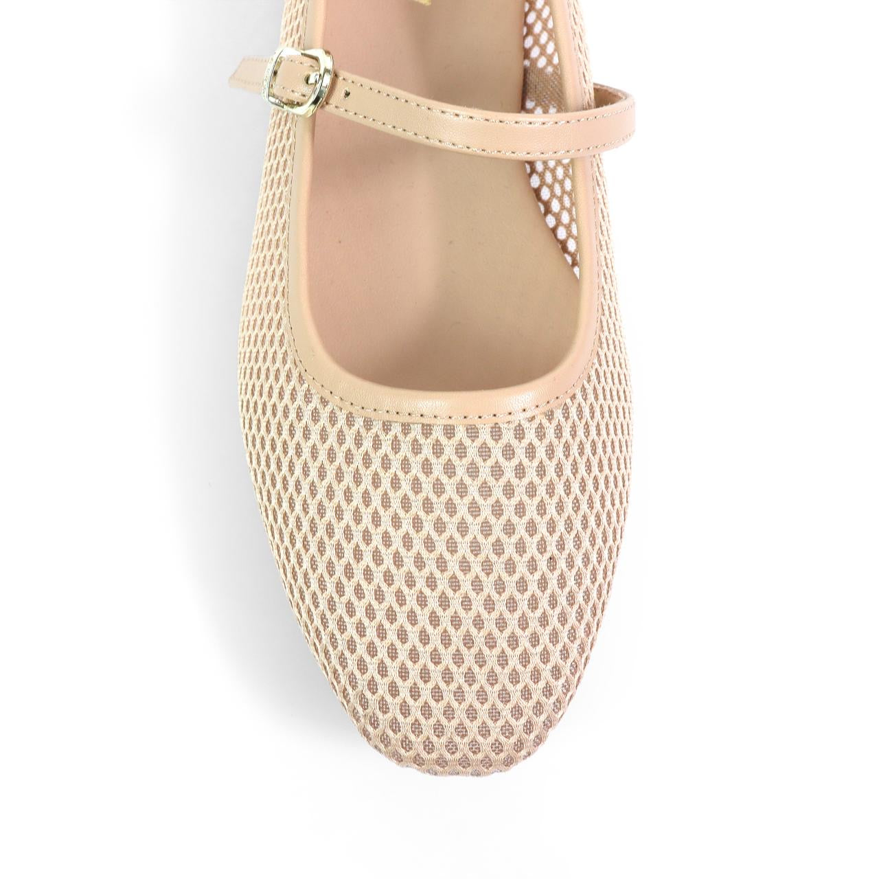 Ballerina flats mesh red