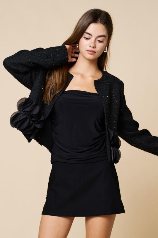 Blazer tira pétalos