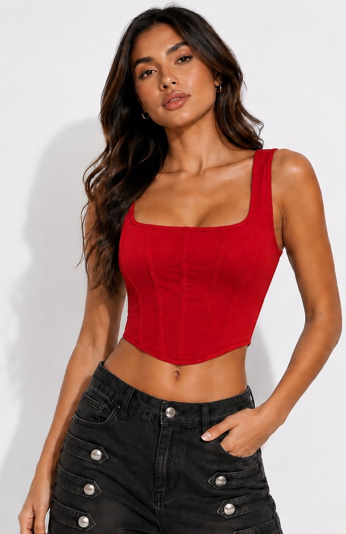Top corsetero mesh