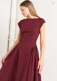 Fashion Styled Vestido torso largo Vino