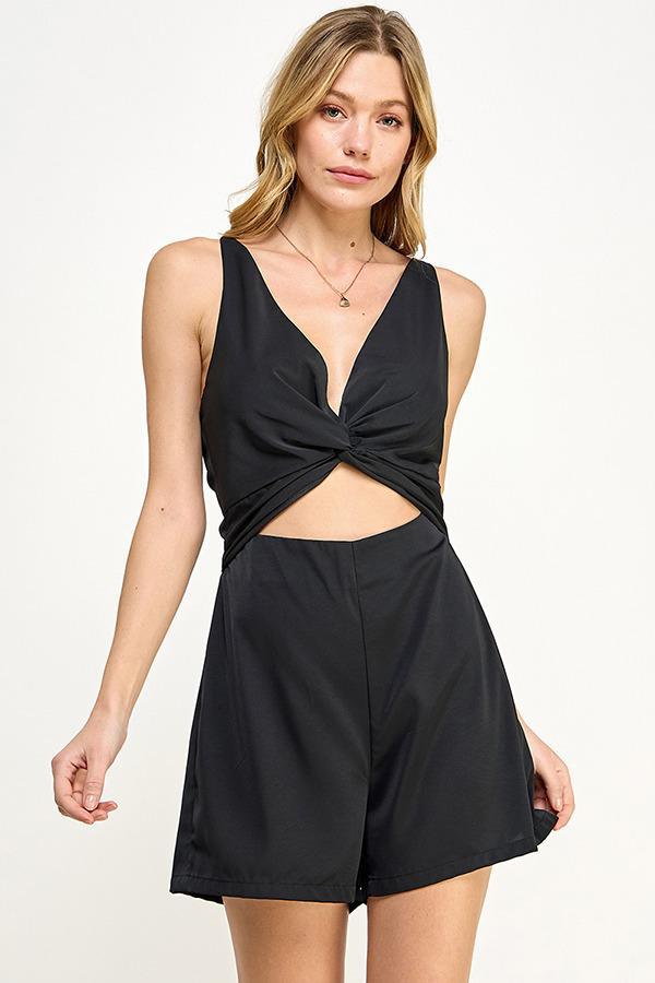Romper cut-out Negro