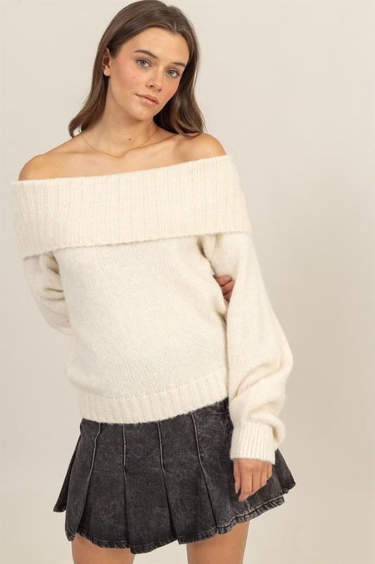Sweater off-shoulders Ivory