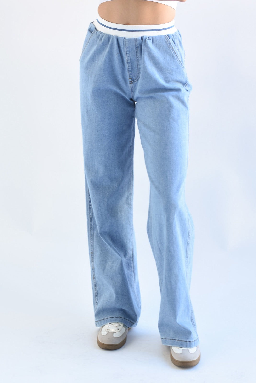 Set Pantalón y Chamarra Crop Denim