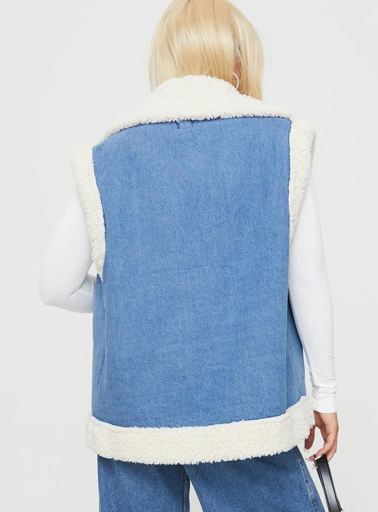 Chaleco borrega Denim light