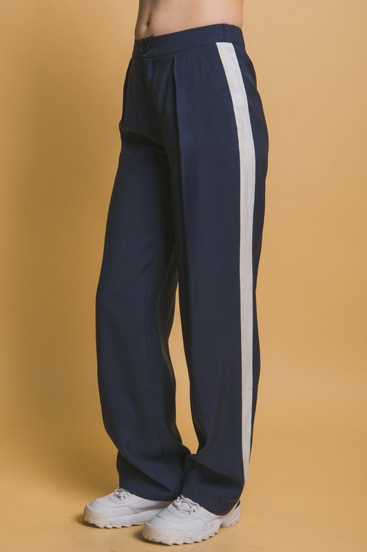 Pantalón de vestir track Navy