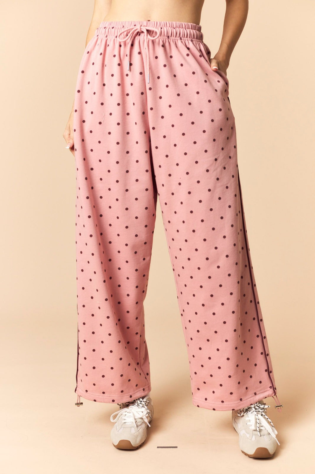 Pantalón polka dots tobillos jareta