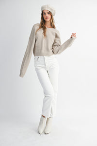 Fashion Styled Sweater punto moños reversible Moka