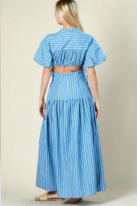 Set Falda y Top rayas Azul