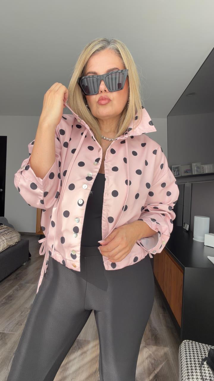 Chamarra polka dots jaretas