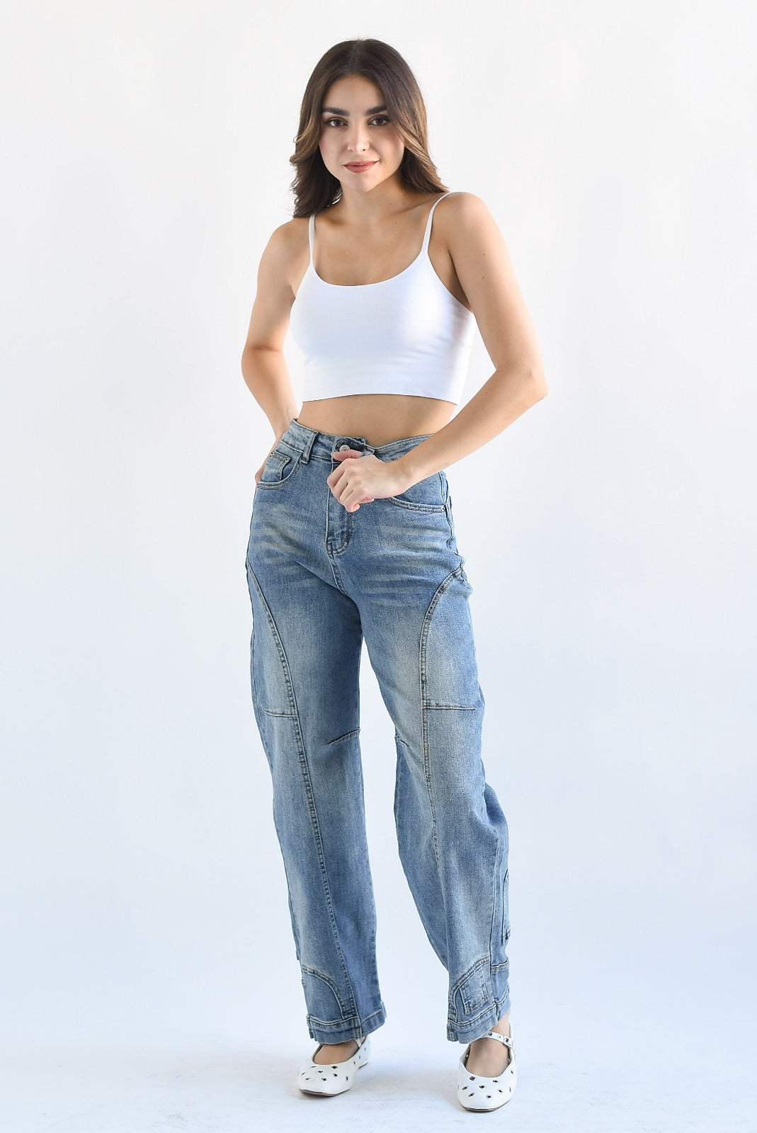 Jeans Barrel invertidos