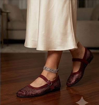 Ballerina flats red cristales