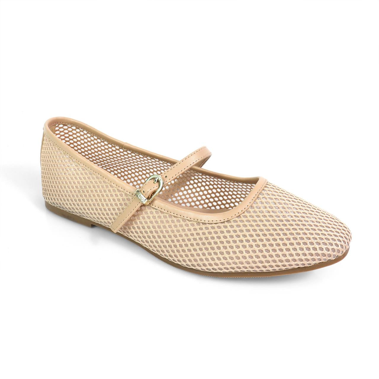 Ballerina flats mesh red