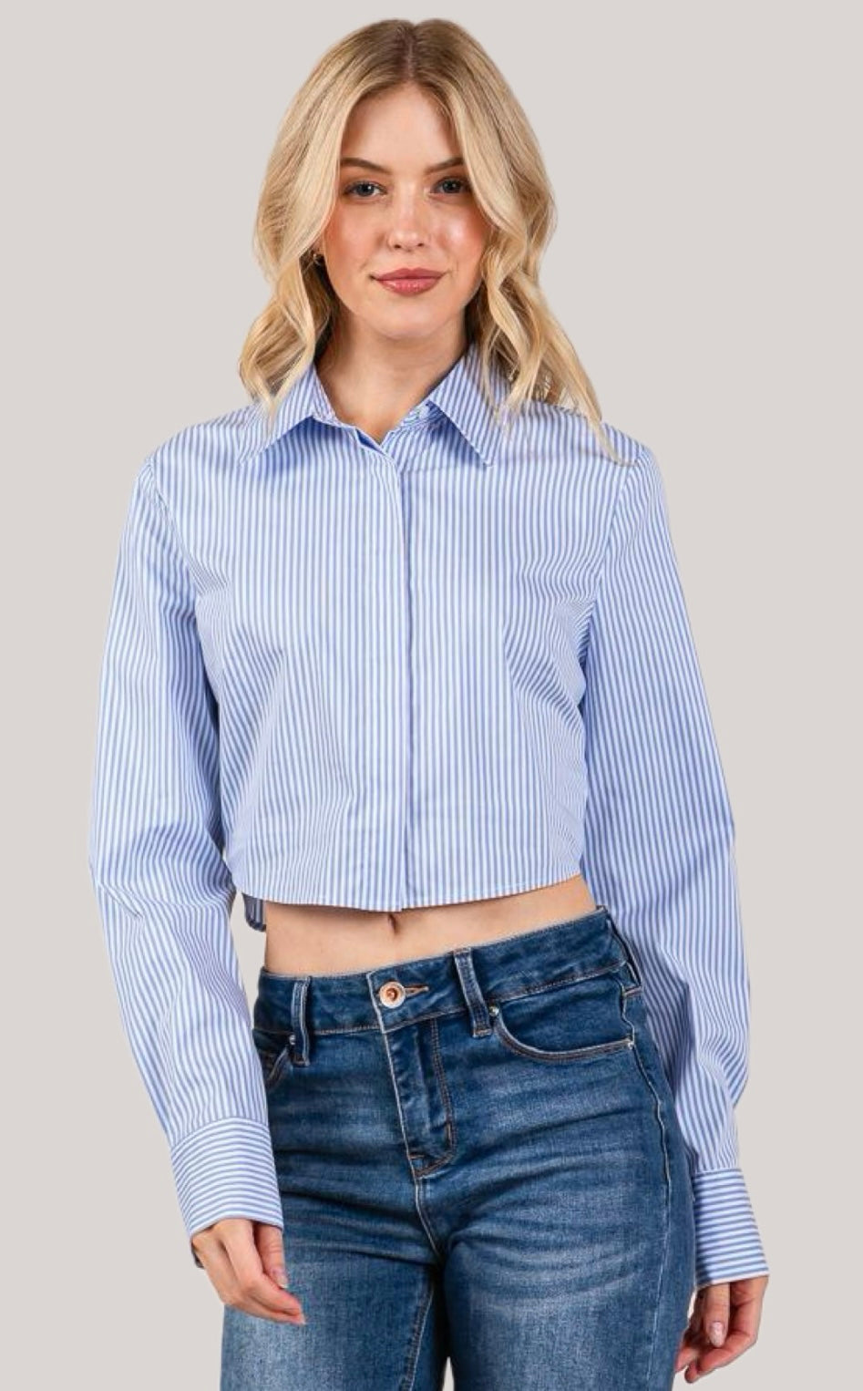 Camisa crop rayas