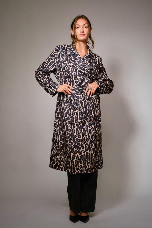 Gabardina animal print Leopardo