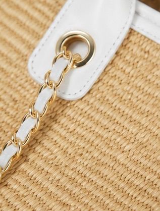 Bolso tote rafia cadena