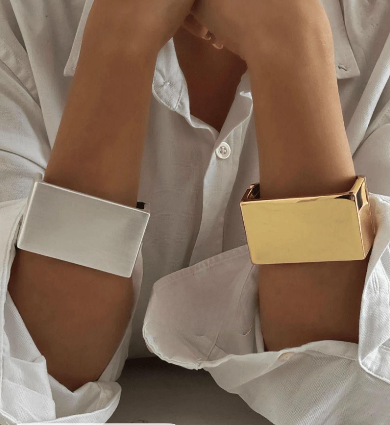 Brazalete ancho geométrico