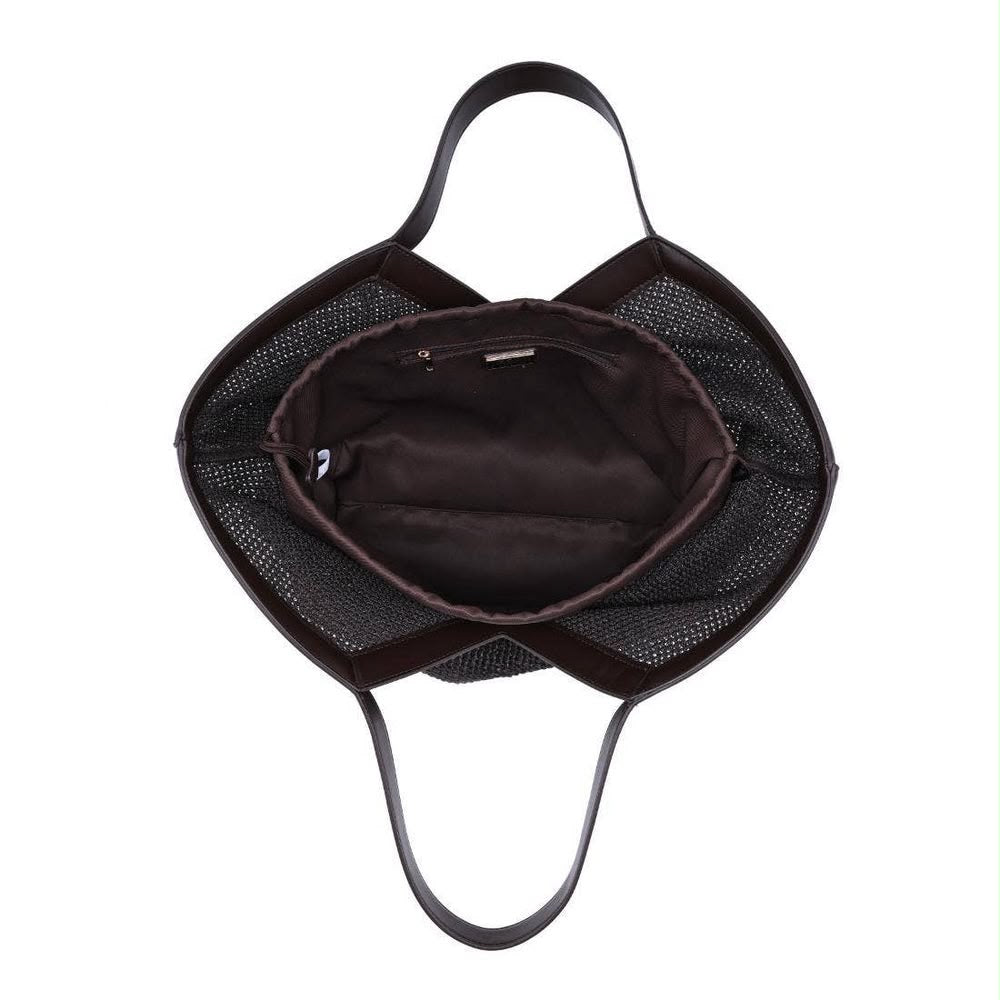 Bolso shopper rafia con pouch