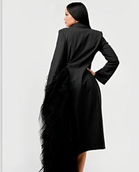 Fashion Styled Blazer dress cauda tulle Negro
