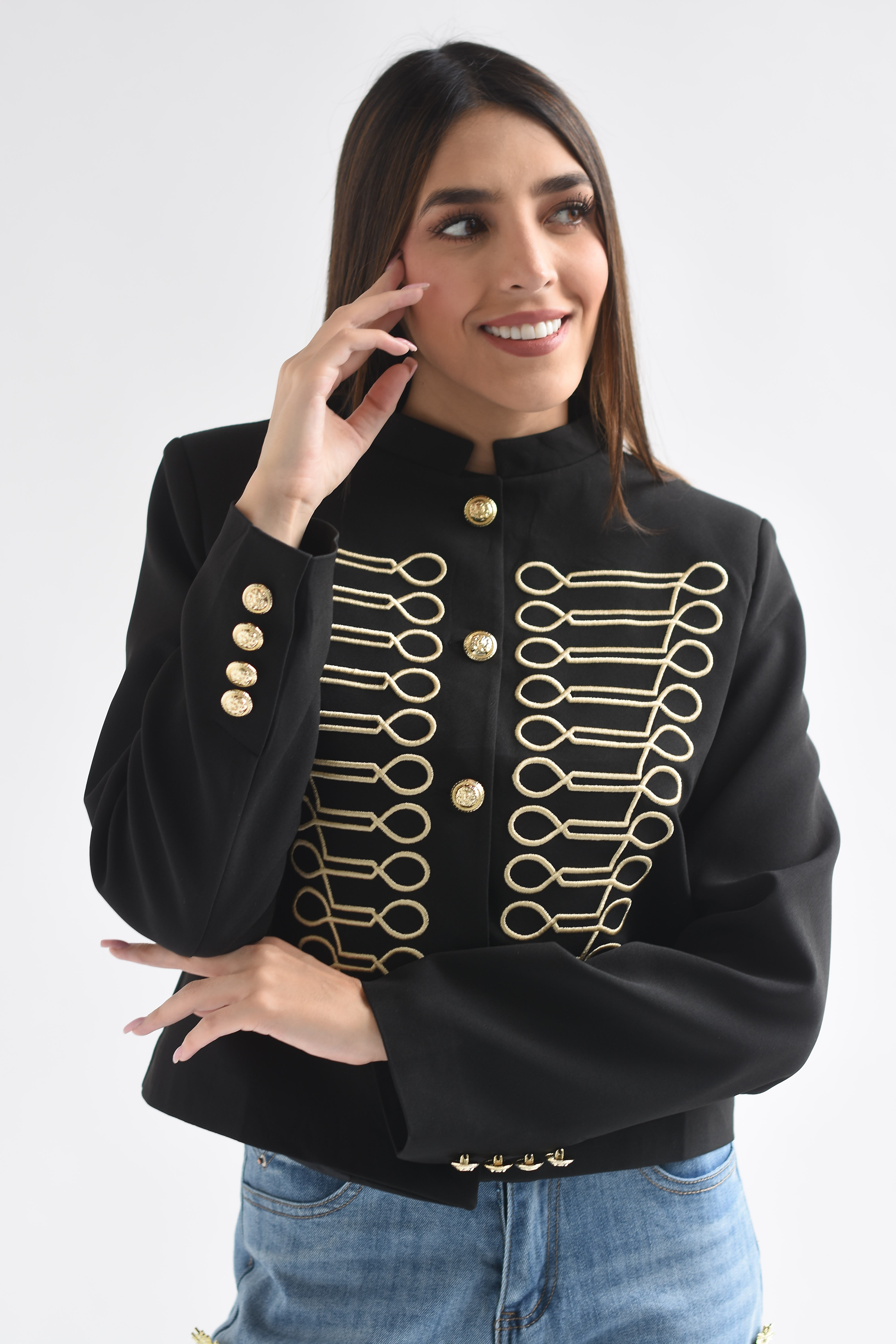 Blazer Napoleón militar bordado
