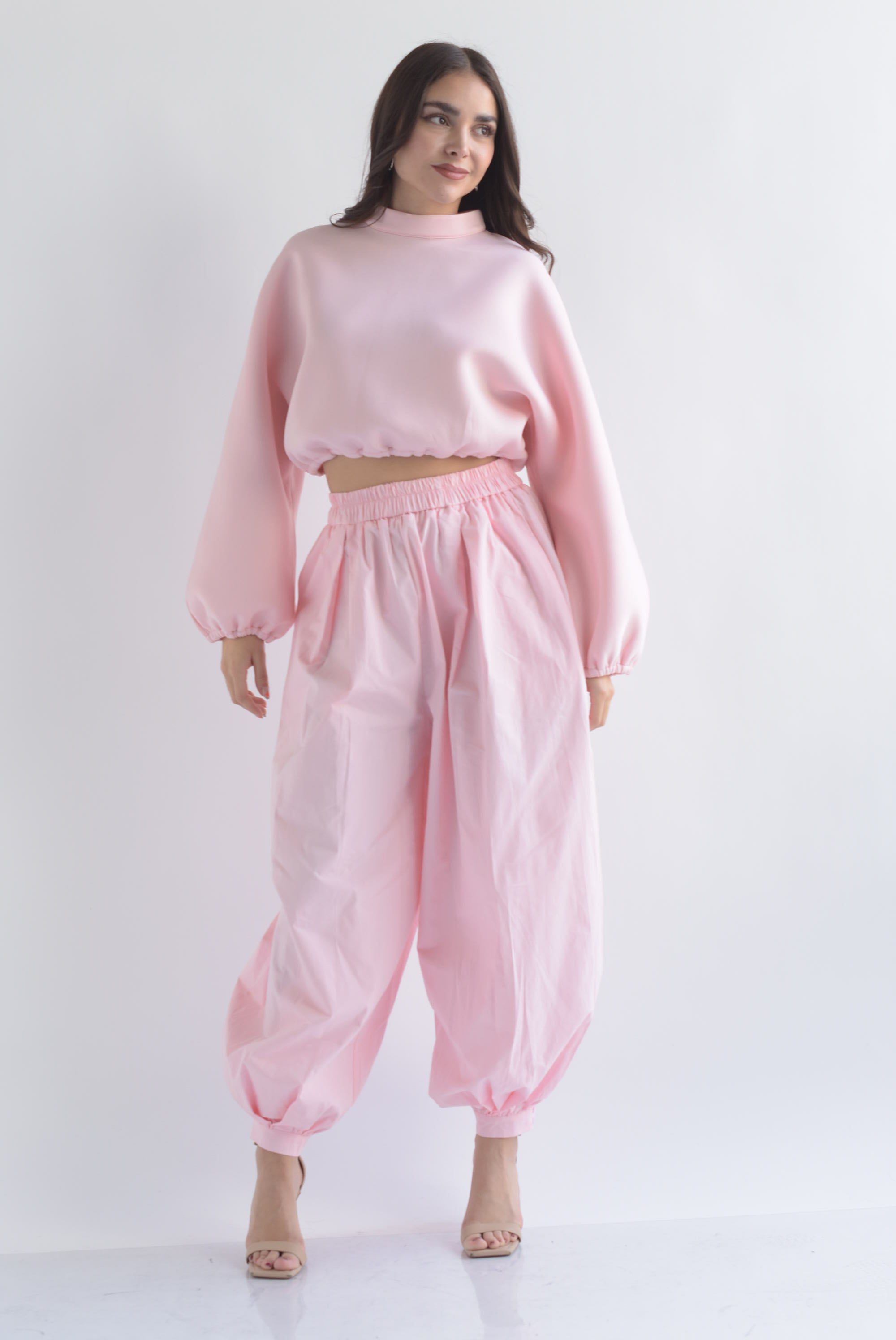 Set Pantalón globo, Faldón y Blusa