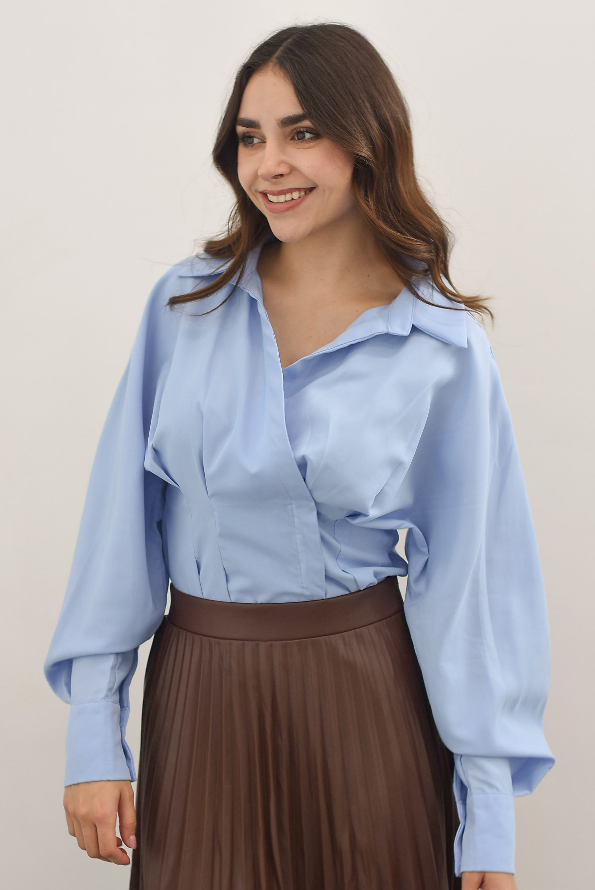 Camisa pinzas Azul