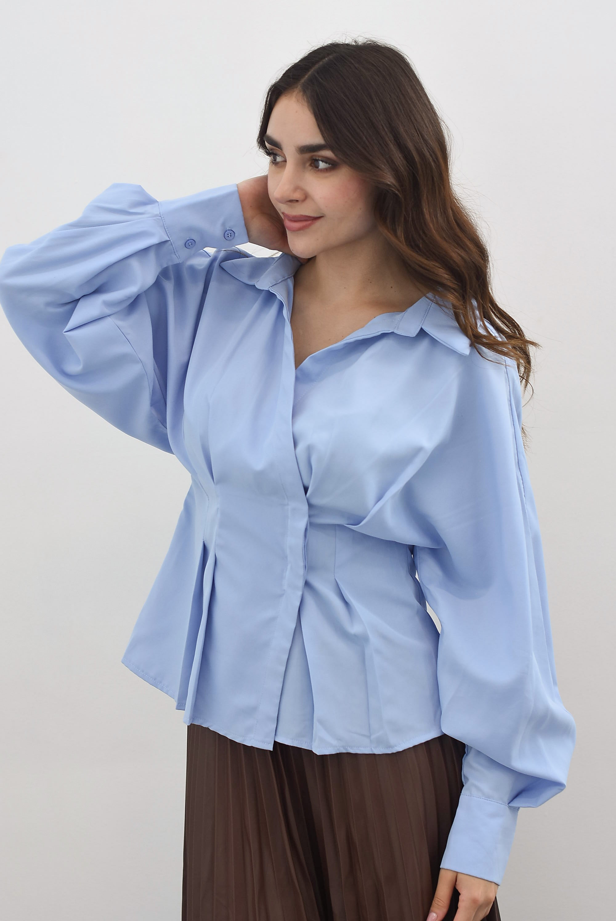 Camisa pinzas Azul