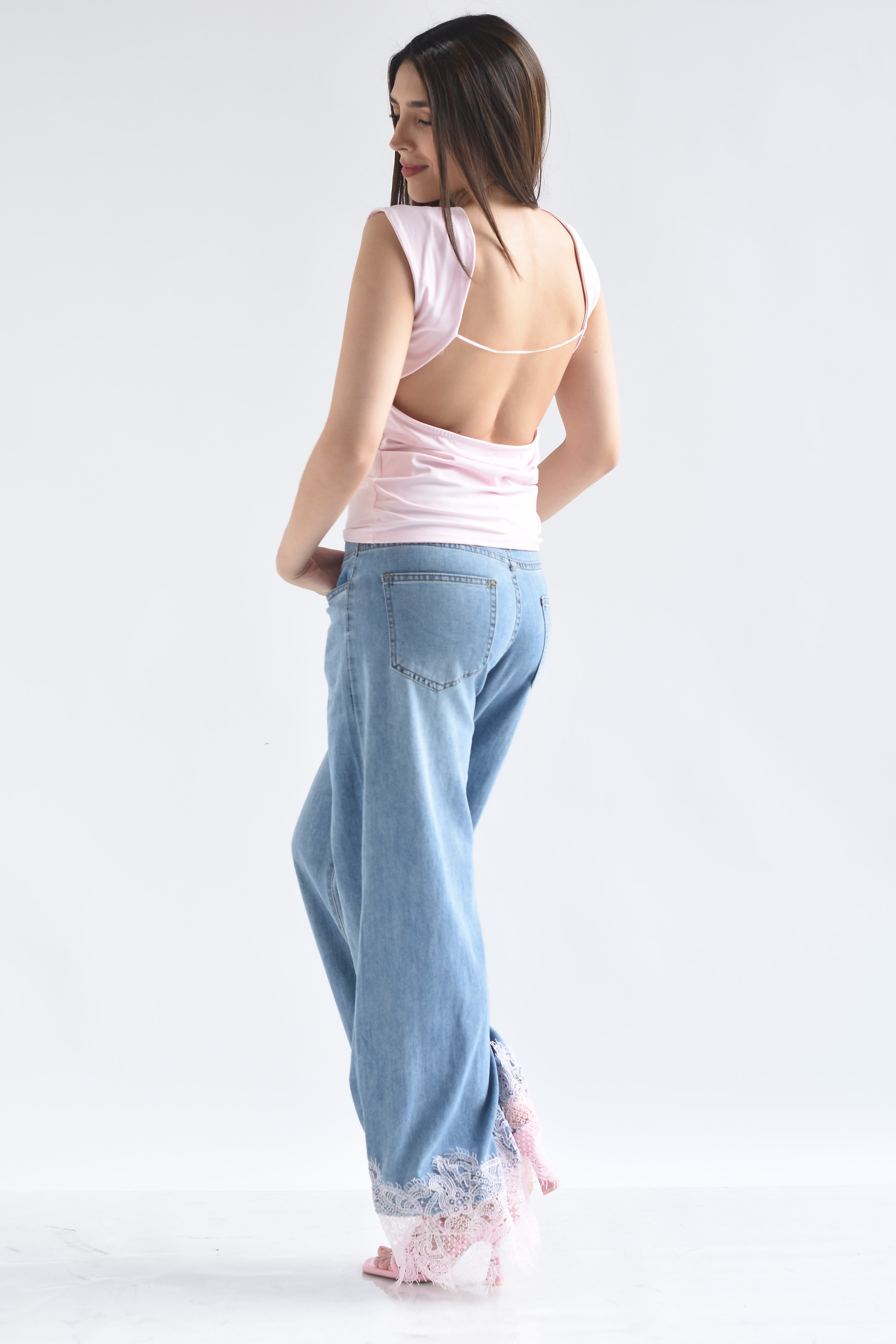 Jeans tobillo encaje