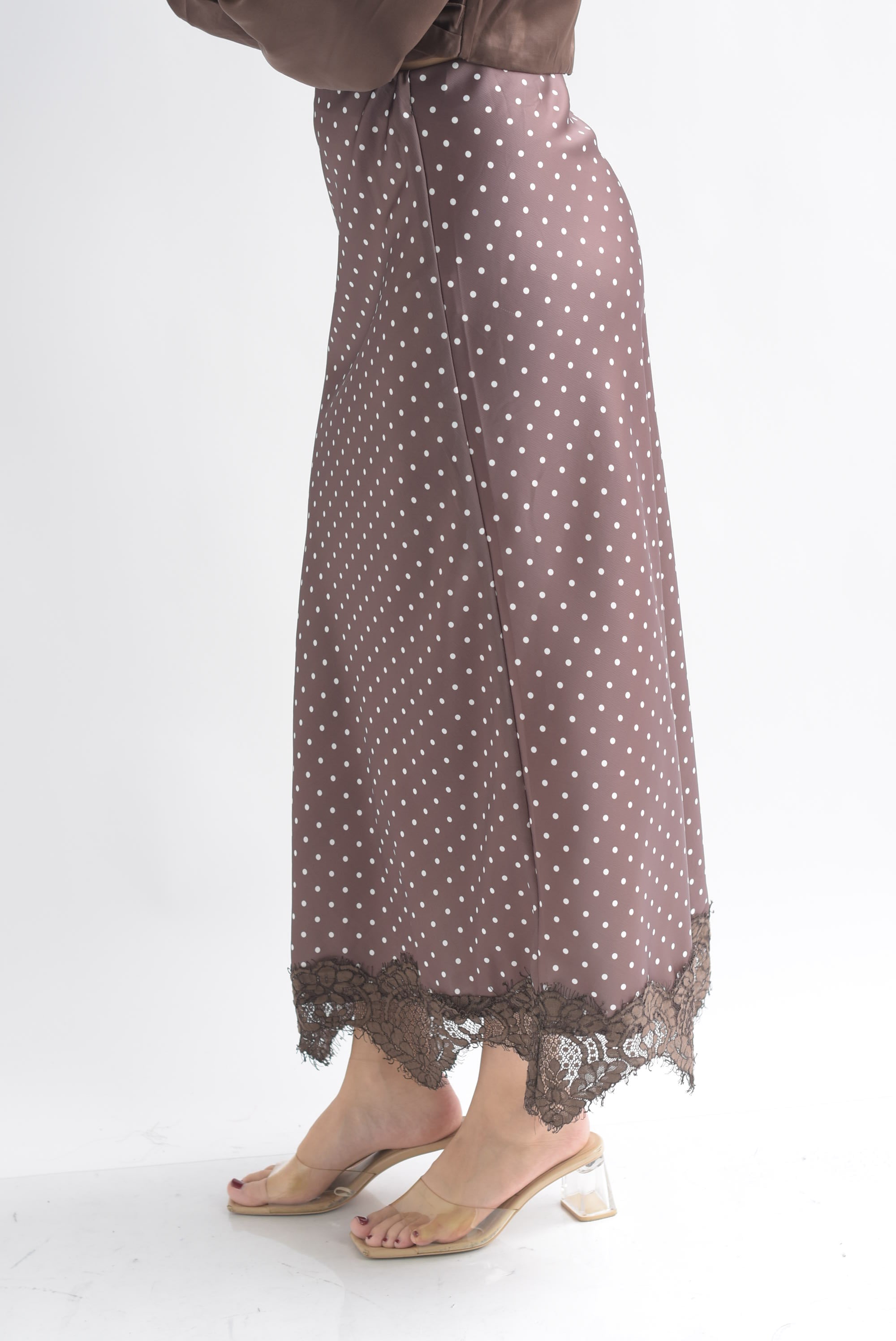 Falda lencera polka dots encaje