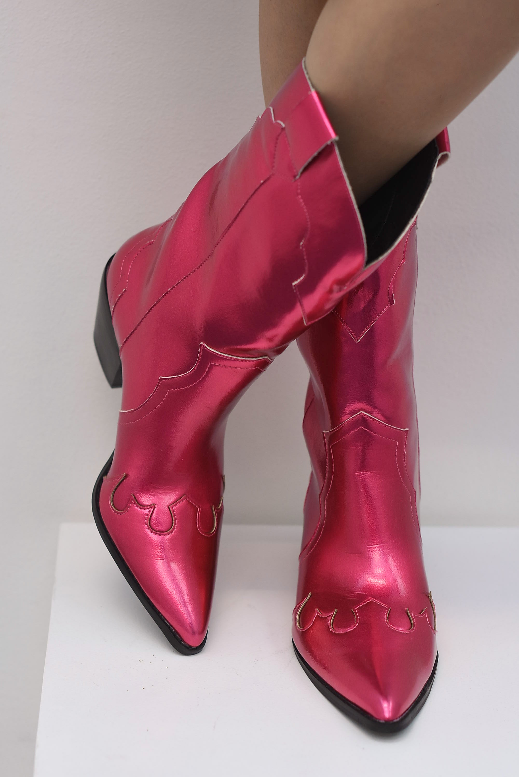 Bota Cowboy metalizada Fiusha