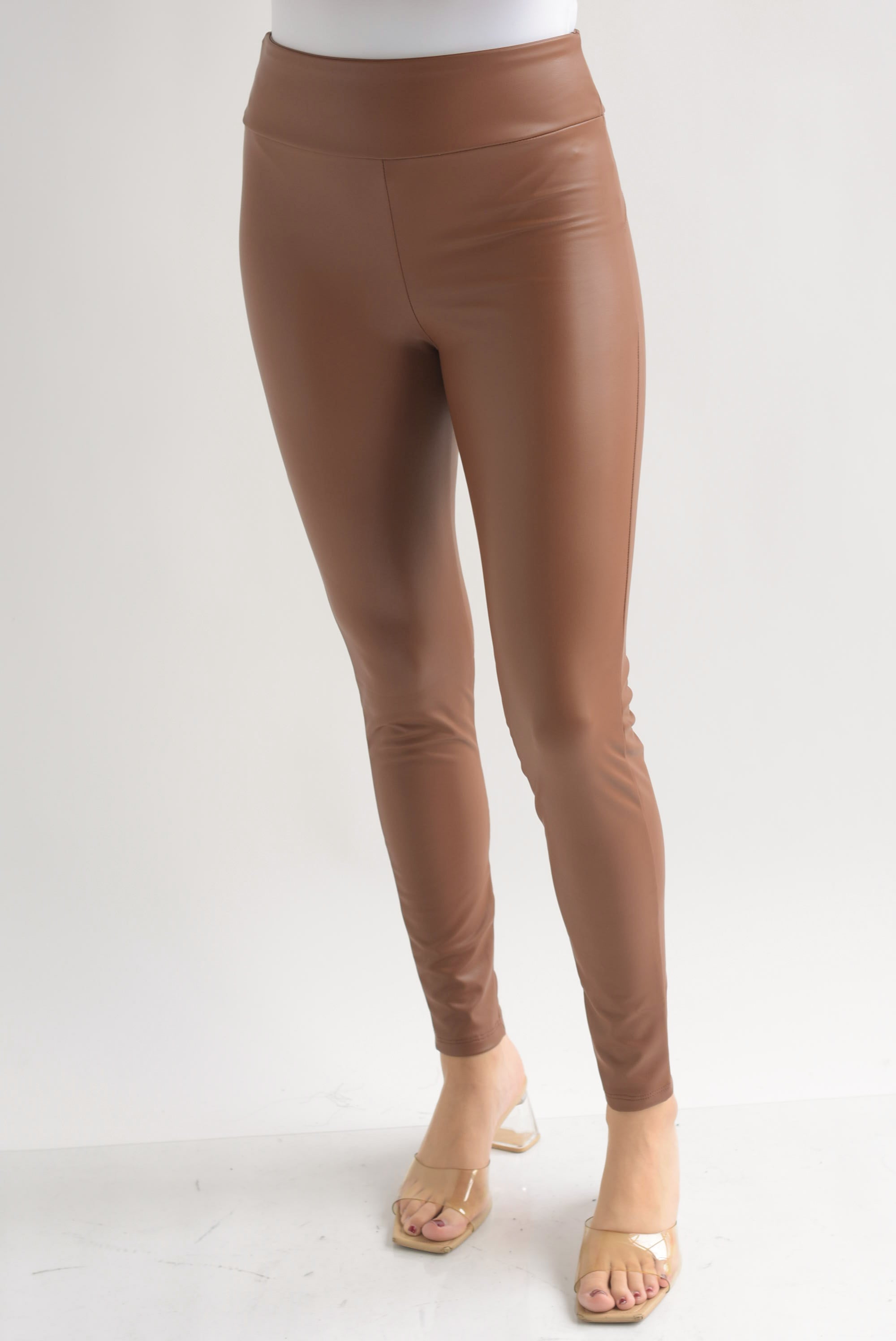 Leggings vinipiel pretina ancha elástica