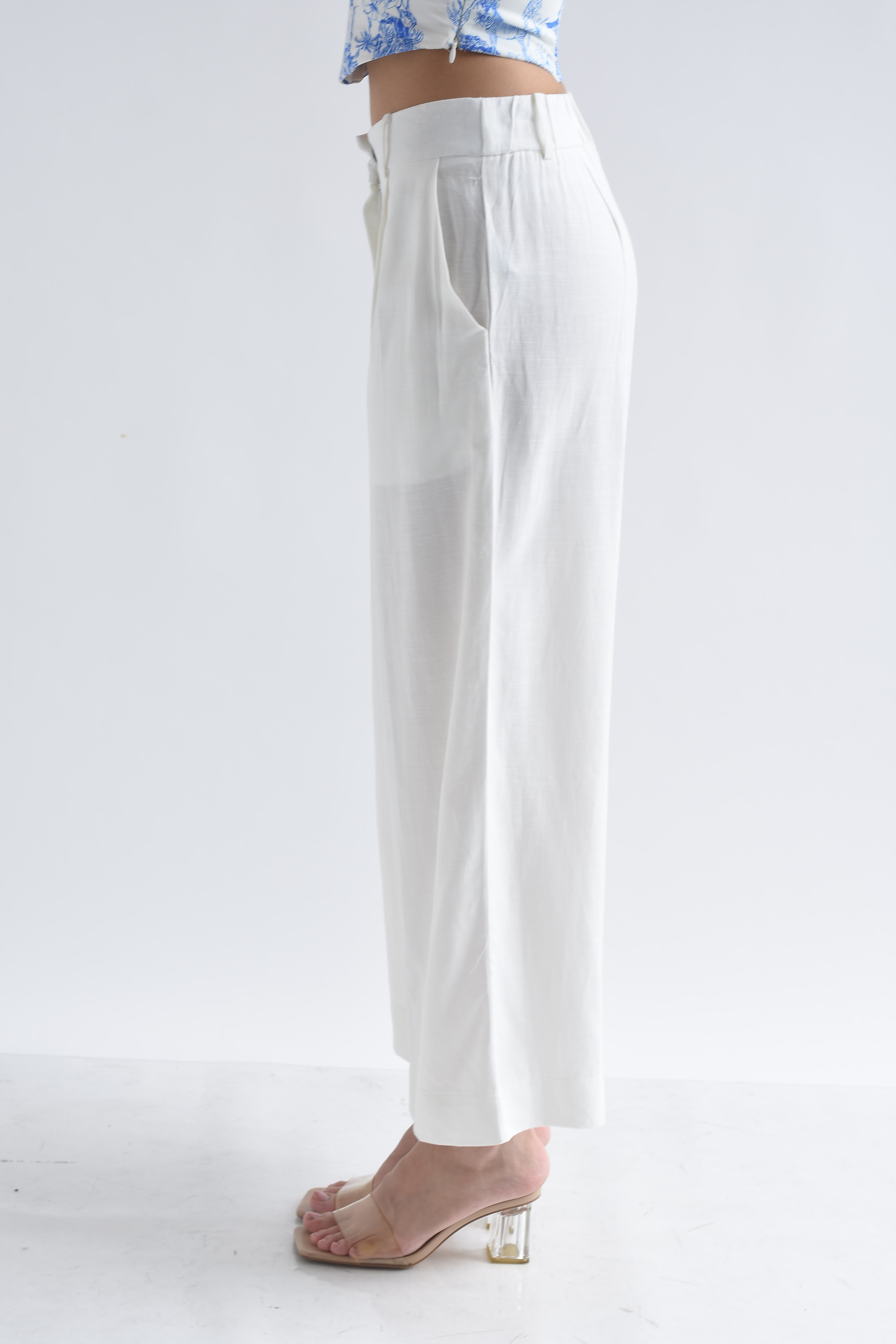 Pantalón culotte lino