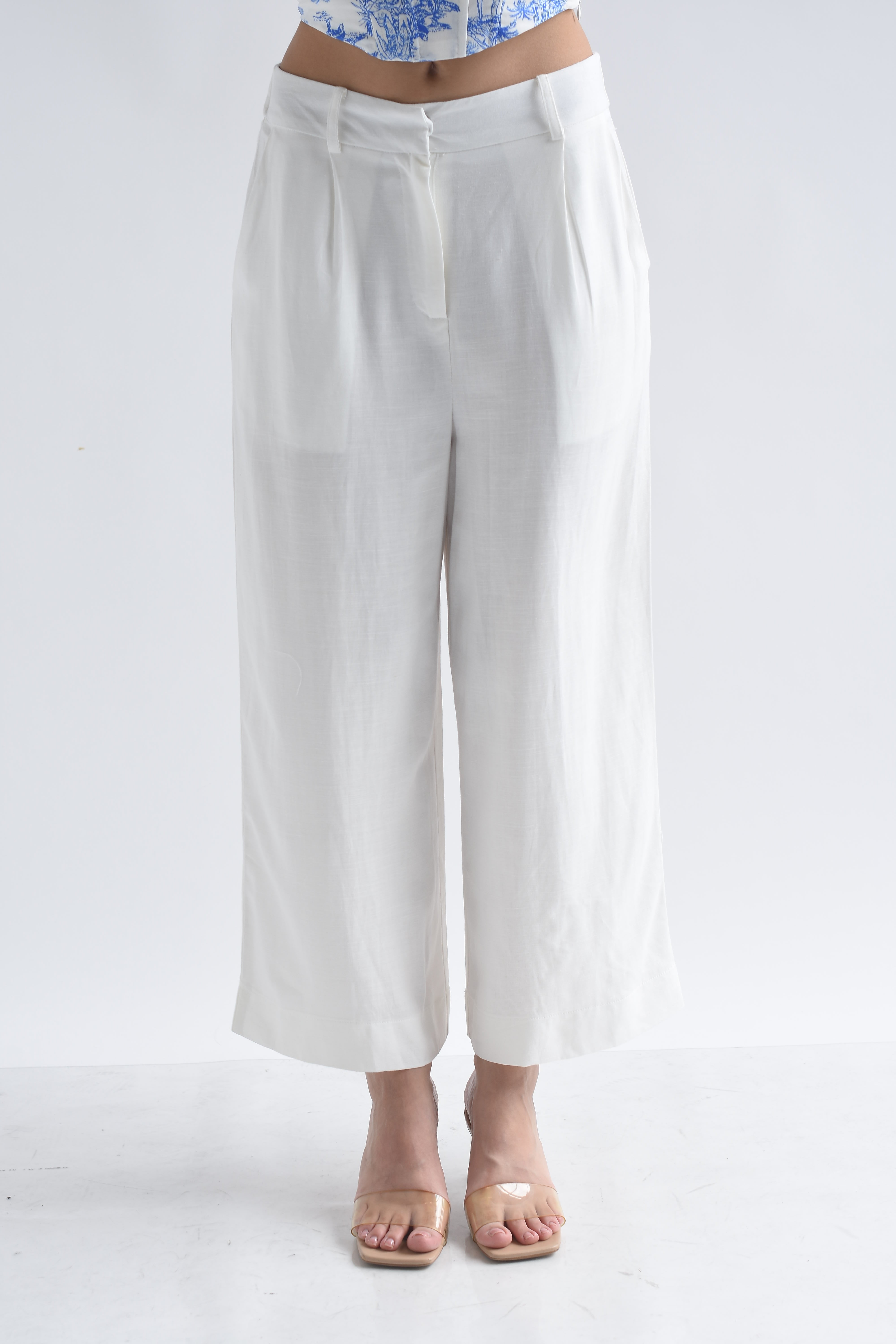 Pantalón culotte lino