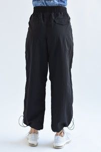 Fashion Styled Parachute pretina Denim Negro