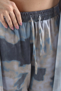 Fashion Styled Set Pantalón y Blusa larga mármol Gris