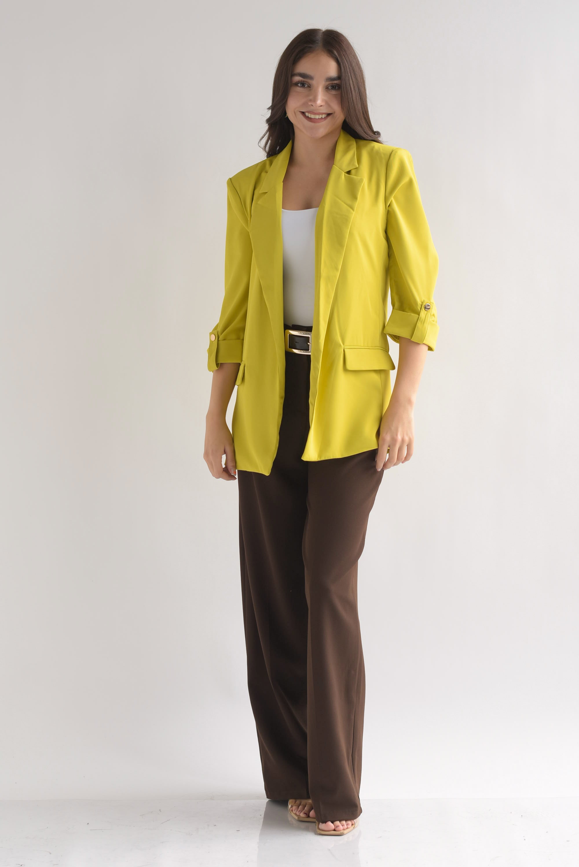 Blazer solapa manga 3/4 con botón