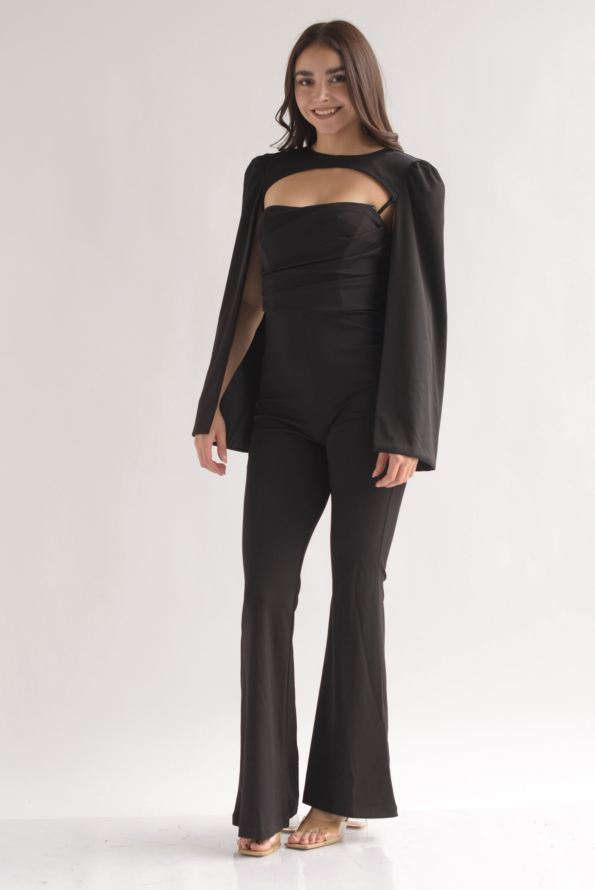 Jumpsuit stapless mangas capa